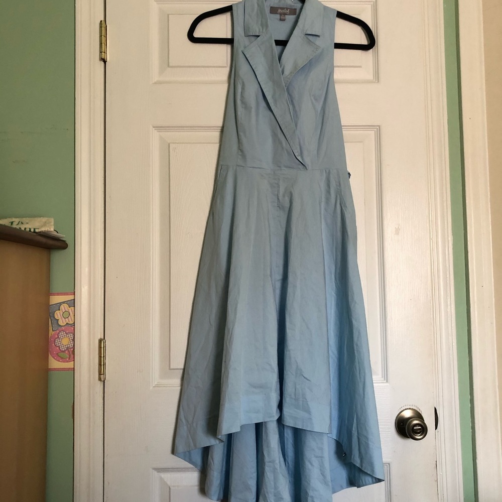 Marled Halter Top Dress w/Pockets & Waist Tie